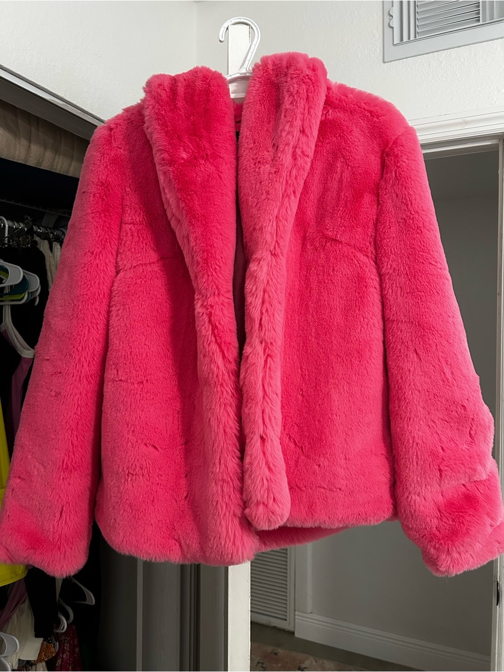 Perfect Condition Missguided Pink Faux Fur Coat